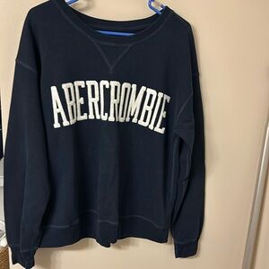 Abercrombie & Fitch Navy Sweatshirt with White Logo